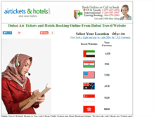 Tablet Screenshot of dubai.airticketsandhotels.com